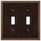Amerelle Amerelle Metro Aged Bronze 2 gang Die-Cast Metal Toggle Wall Plate 1 pk 77TTDB - alternate 3